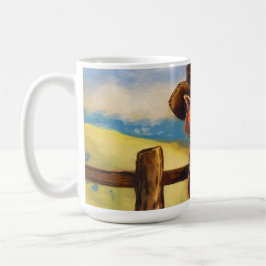 Caneca De Café Gato Pai Pintado à Aquarela