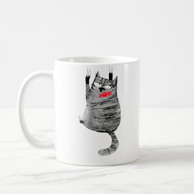Caneca De Café gato pendurado (Esquerda)