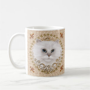 Caneca De Café Gato persa Fleur De Lis