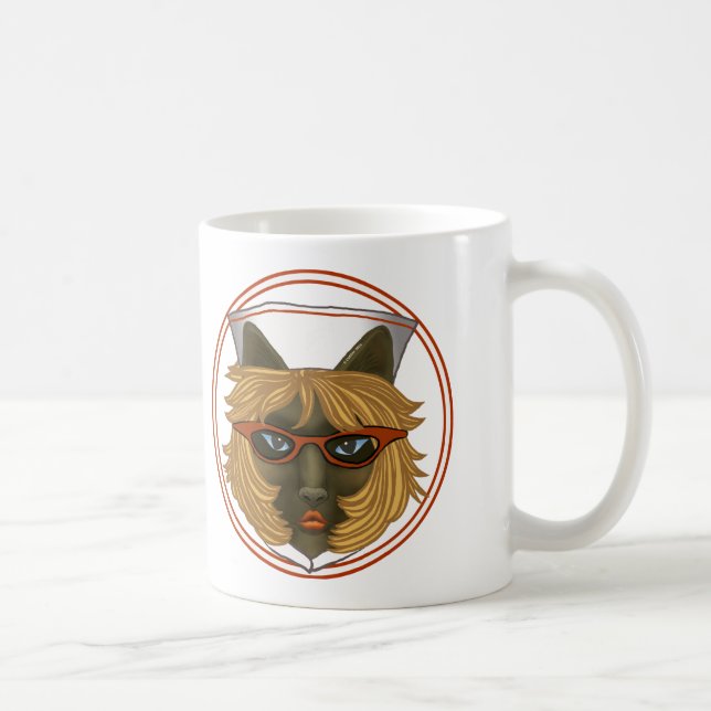 Caneca De Café Gato personalizado de Enfermeira Mug (Direita)
