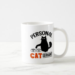 Caneca De Café Gato Pessoal Negro Engraçado