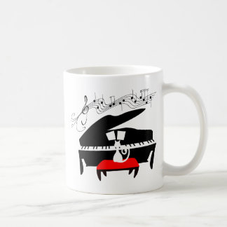 Caneca De Café Gato & piano