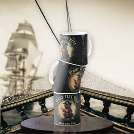 Caneca De Café Gato pirata curioso decifra mistérios antigos