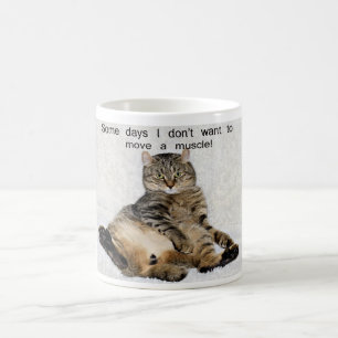 Caneca De Café Gato preguiçoso do dia