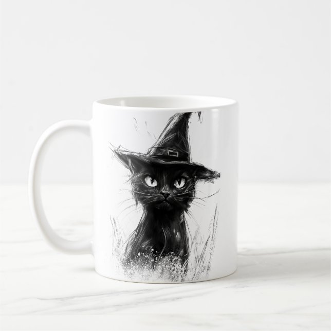 Caneca De Café Gato Preto (Esquerda)