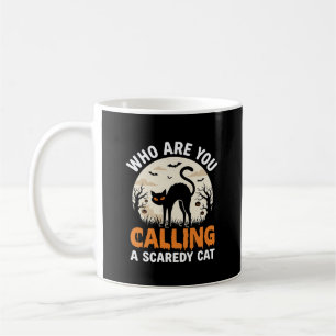 Caneca De Café Gato Preto Assustado Engraçado do Halloween Desenh
