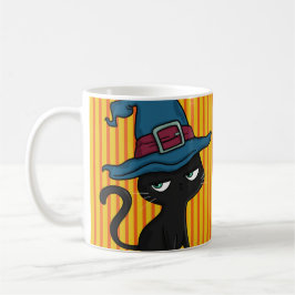 Caneca De Café Gato preto bonito