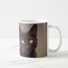 Caneca De Café Gato Preto com Mug de Olhos Amarelo