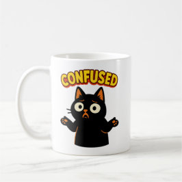 Caneca De Café Gato Preto Confuso