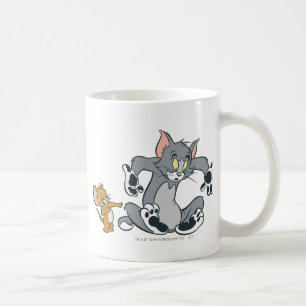 Caneca De Café Gato preto da pata de Tom e de Jerry