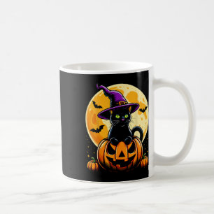 Caneca De Café Gato Preto de Abóbora do Halloween
