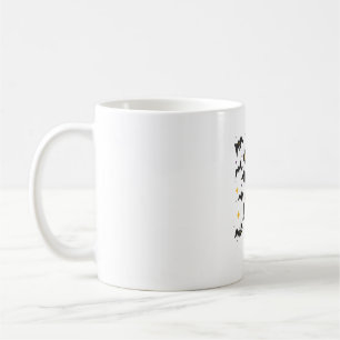 Caneca De Café Gato Preto do Vampiro do Retro Meio século das Hal