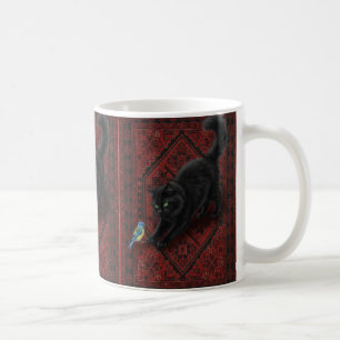 Caneca De Café Gato Preto em Tapete Marroquino