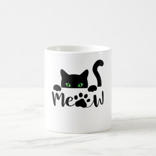 Caneca De Café Gato preto engraçado