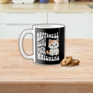 Caneca De Café Gato preto engraçado dizendo