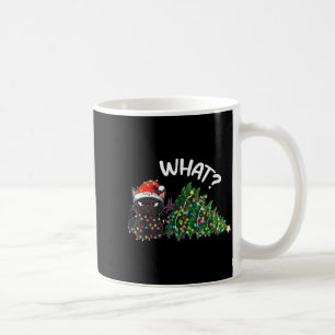 Caneca De Café Gato Preto Engraçado O Que_ Árvore de Natal Amante