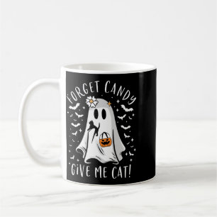 Caneca De Café Gato Preto Fantasma Boo Engraçado Esquece Doce Dê 