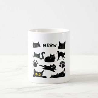 Caneca De Café gato preto parece assustador, mas adorável