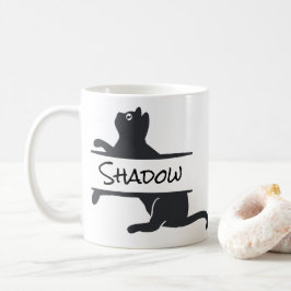 Caneca De Café Gato Preto Personalizado