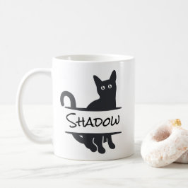 Caneca De Café Gato Preto Personalizado