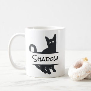 Caneca De Café Gato Preto Personalizado