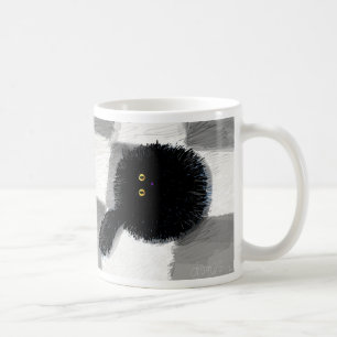 Caneca De Café Gato preto que olha acima
