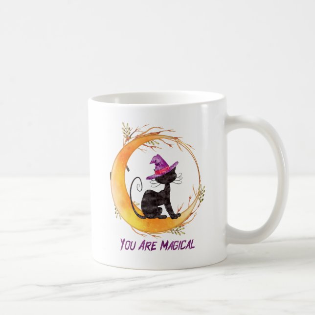 Caneca De Café Gato Preto - Você É Mágico (Direita)