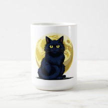Gato preto zangado
