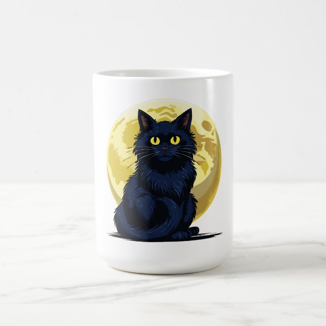 Caneca De Café Gato preto zangado (Centro)