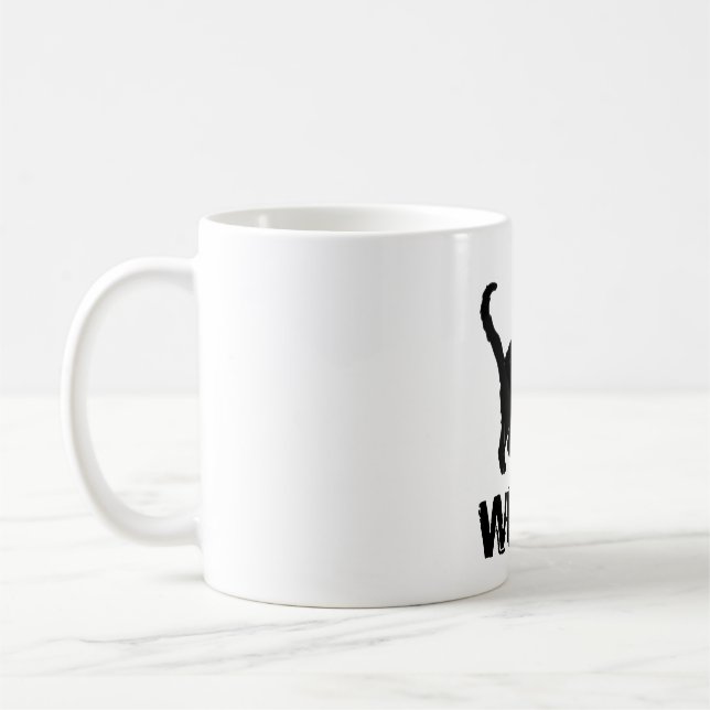 Caneca De Café Gato Que Camisa Gato Negro Assassino Com Faca Hall (Esquerda)