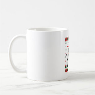 Caneca De Café Gato Que Gato Preto Engraçado Empurrando Árvore De