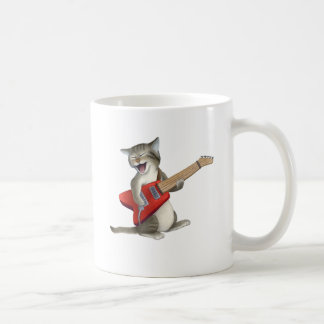 Caneca De Café Gato que joga a guitarra