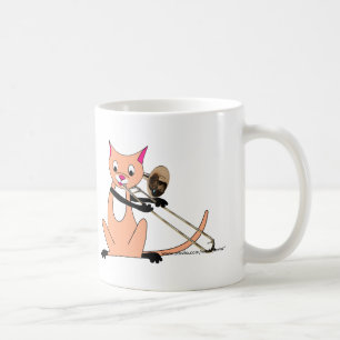 Caneca De Café Gato que joga o Trombone