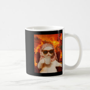 Caneca De Café Gato Relaxado E Café Natal Piada De Gato Engraçado