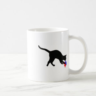 Caneca De Café Gato Saltando No Gop Elefant Engraçado Democat