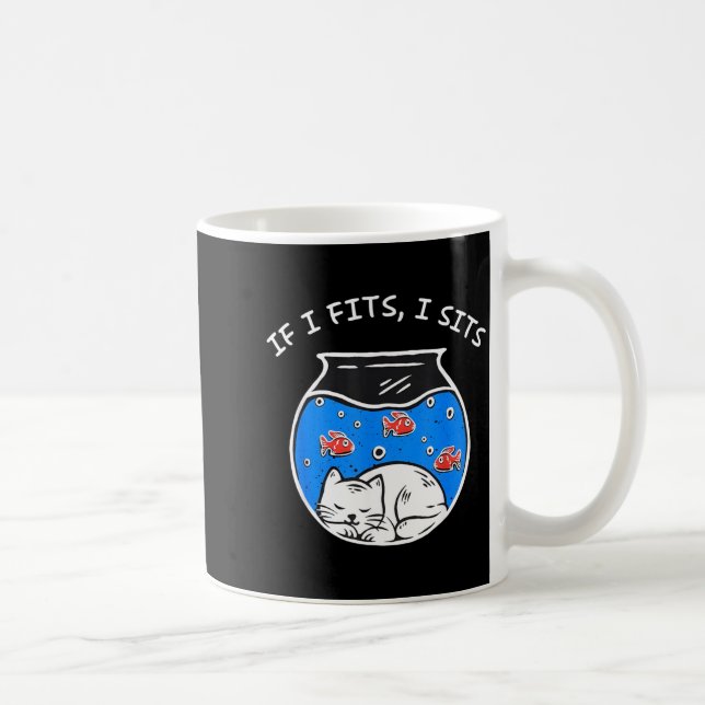 Caneca De Café Gato Se Couber Eu Sento (Direita)