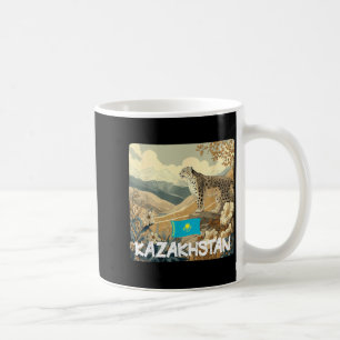 Caneca De Café Gato Selvagem do Cazaquistão na Vista da Natureza