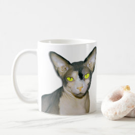 Caneca De Café Gato sem Cabelos chamado Sphynx Cat Ninja