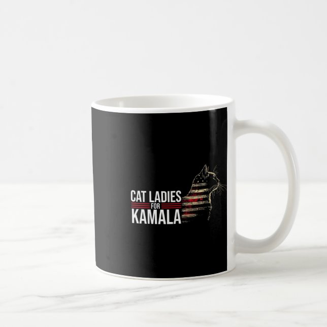 Caneca De Café Gato Senhoras Para Kamala (Direita)