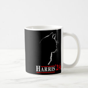 Caneca De Café Gato Senhoras Para Kamala Funny Cat 2024 President