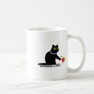 Caneca De Café Gato Senhoras Para Kamala Harris 2024