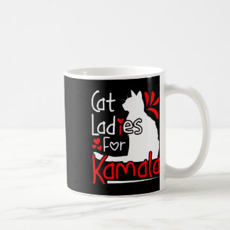 Caneca De Café Gato-Senhoras Para O Gráfico De Kamala Silhouette