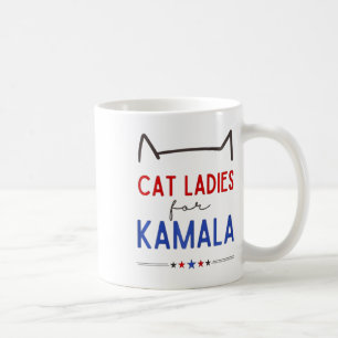 Caneca De Café Gato-Senhoras Para O Tarado De Gato De Kamala Engr