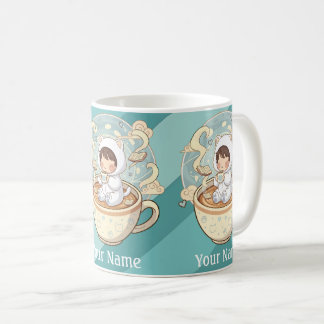 Caneca de Café Gato Seu Nome Presente para Leitore