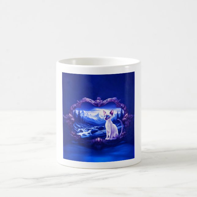 Caneca De Café Gato Siamês Em Quadro Cênico (Centro)