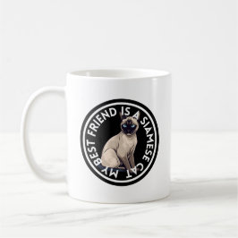Caneca De Café Gato Siamês Melhor Amigo
