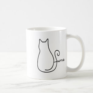 Caneca De Café Gato Silhouette Harris Kamala, Mulheres de Gatos S