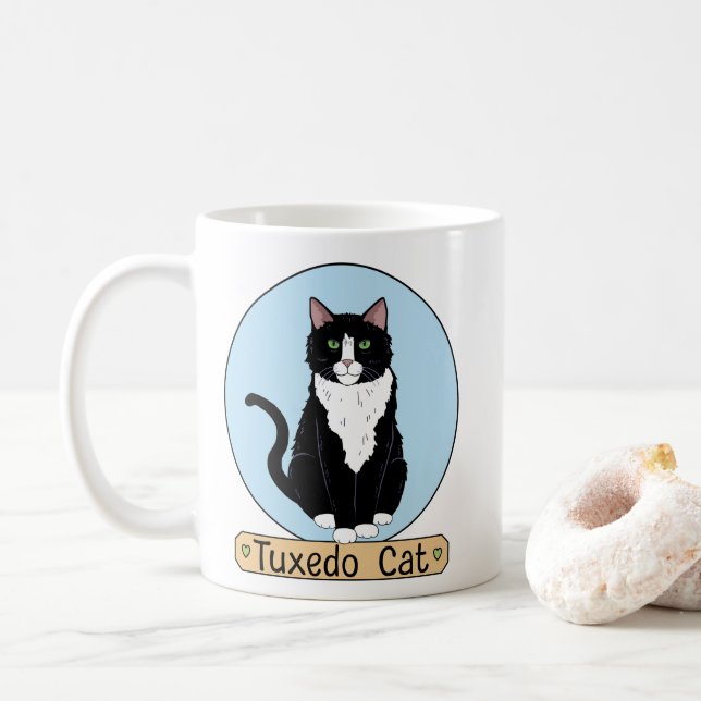 Caneca De Café Gato Smoking (Com Donut)