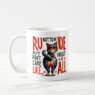 Caneca De Café Gato Snarky - Sassy, como se não se importasse com