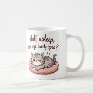 Caneca De Café Gato Sonolento